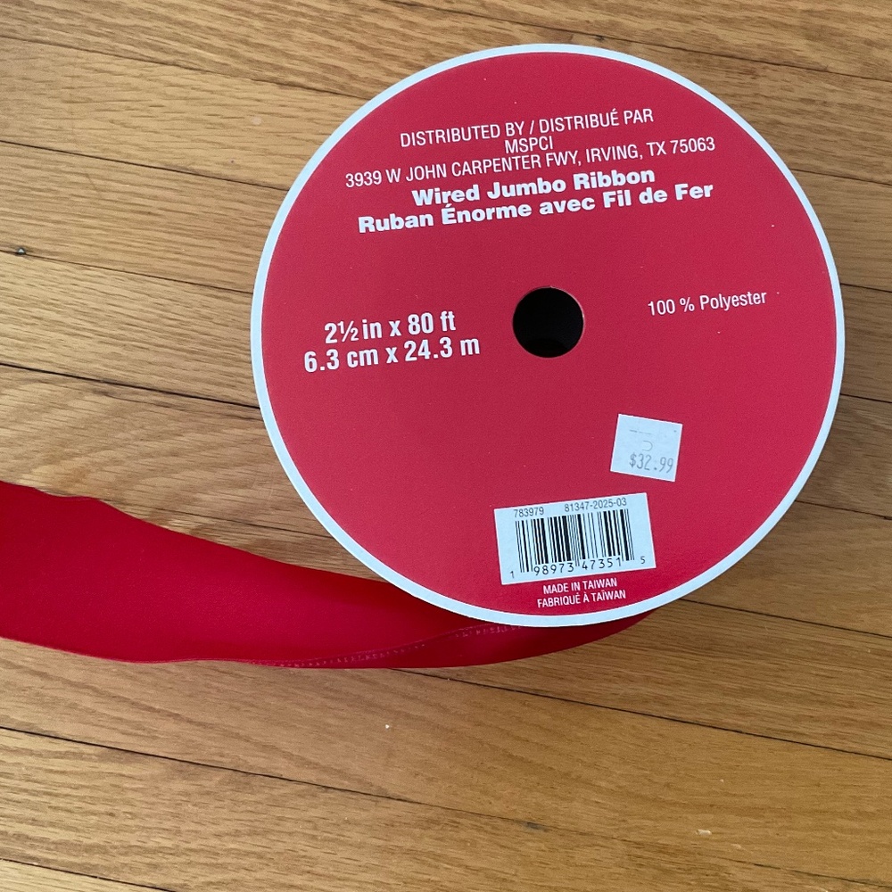 NWT wired ribbon.